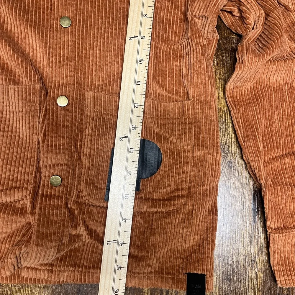 Omani mini Unisex Kids Corduroy‎ Work Shirt Jacket Rust Size 10  New no tags